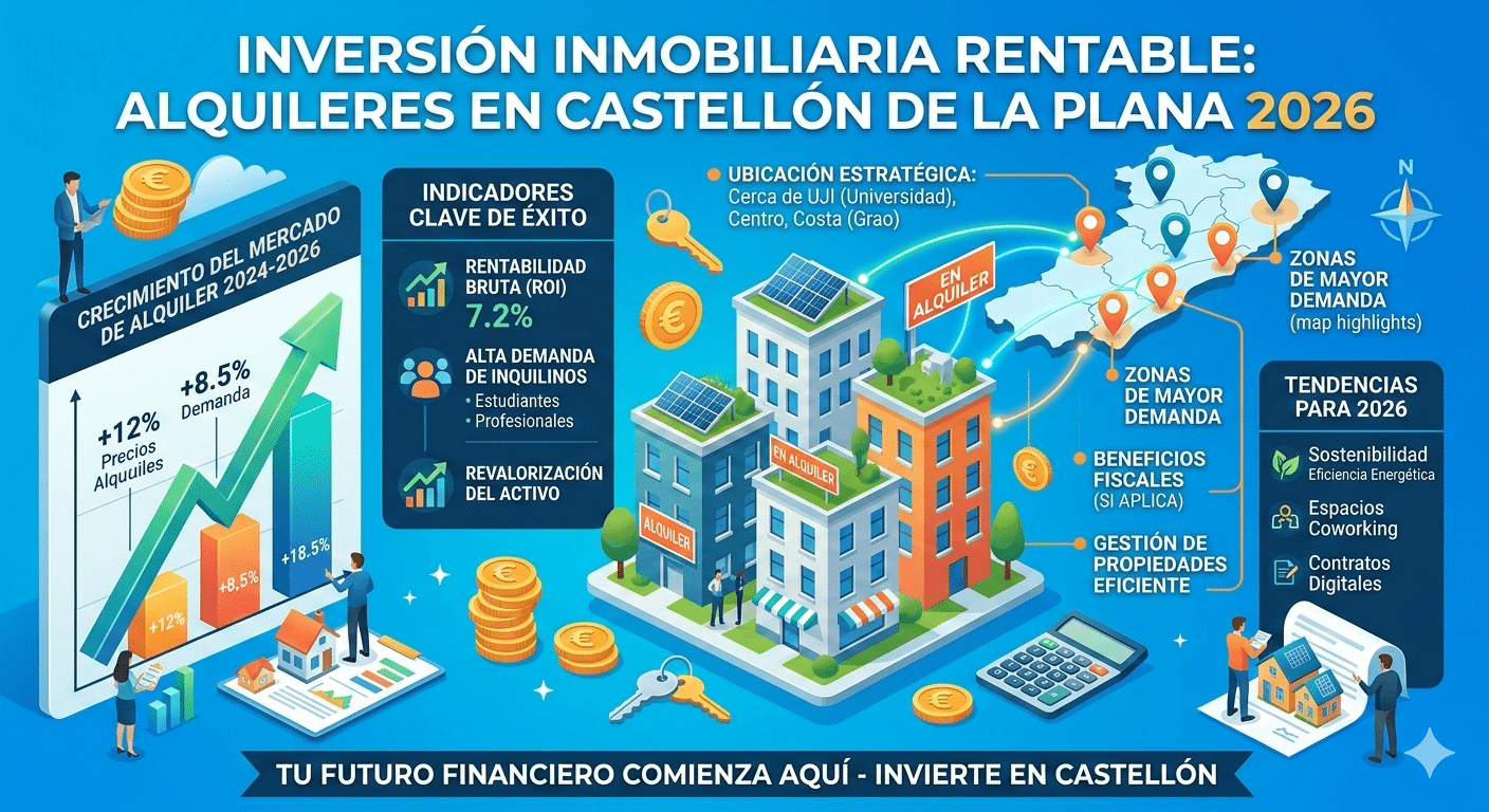 Invertir en compra de pisos para alquiler en castellon de la plana